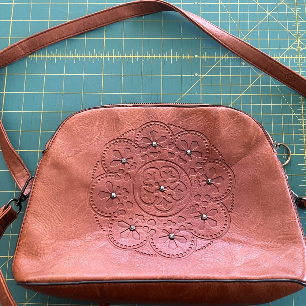 Sam & Hadley Brown Dome Crossbody Bag